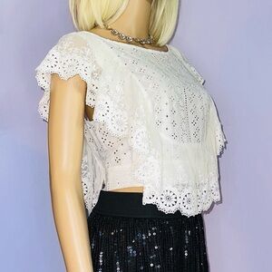 Crochet and lace top